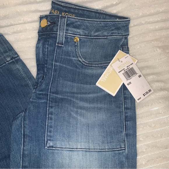 Women’s 00 MICHAEL KORS Mid Rise Flare Leg Vintage Blue Wash Jeans MH69CKY4V6 - Picture 2 of 16